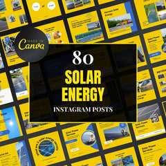 Solar Energy Canva Templates | Editable Instagram Posts for Solar Power & Renewable Businesses