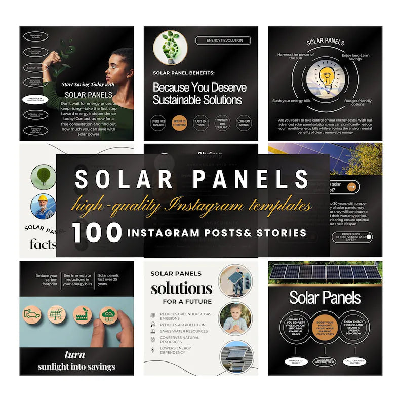 Solar Instagram Templates, Solar Templates, Solar Panel Companies, Solar System